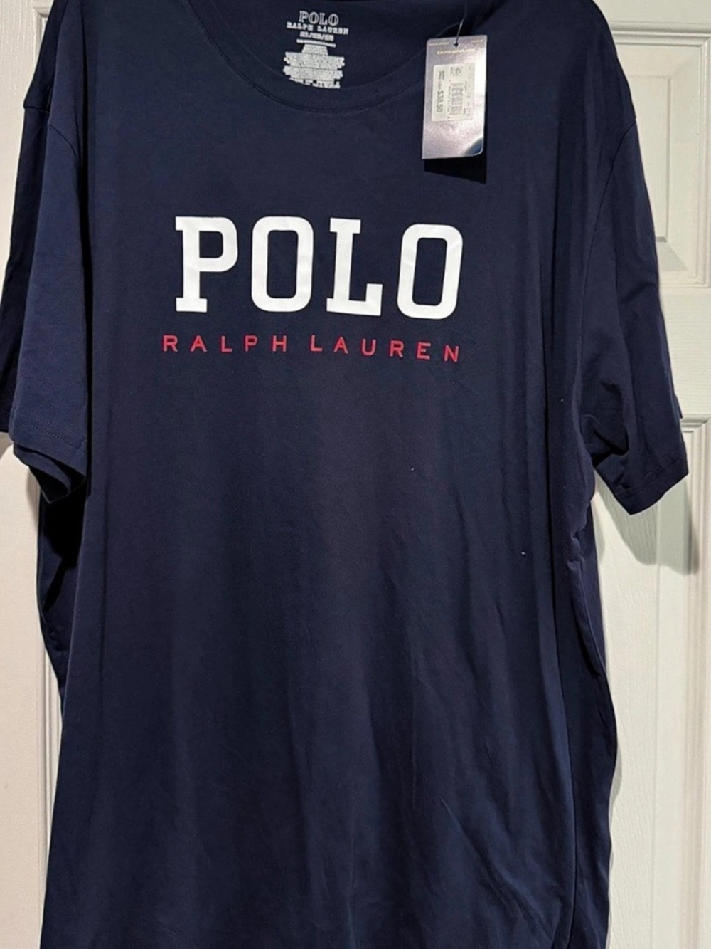 Polo Ralph Lauren Graphic Logo T-Shirt Men's Cotton Tee Blue 2XL
